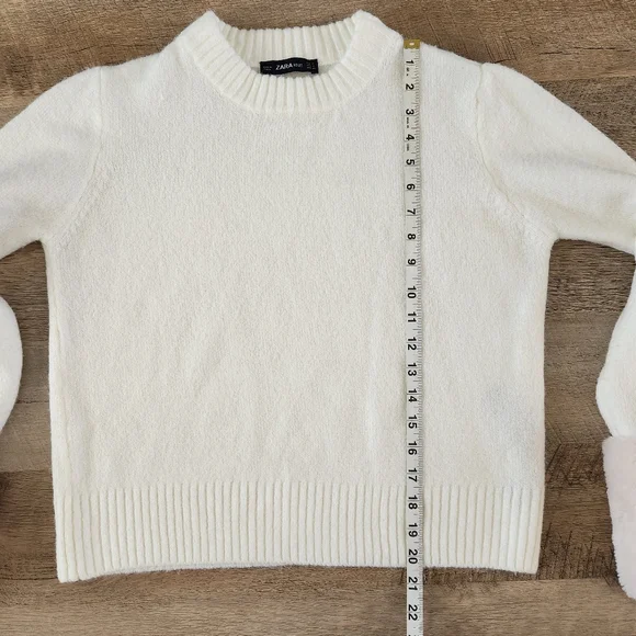 Zara Faux Fur Cuff Knit Sweater - Picture 12 of 13
